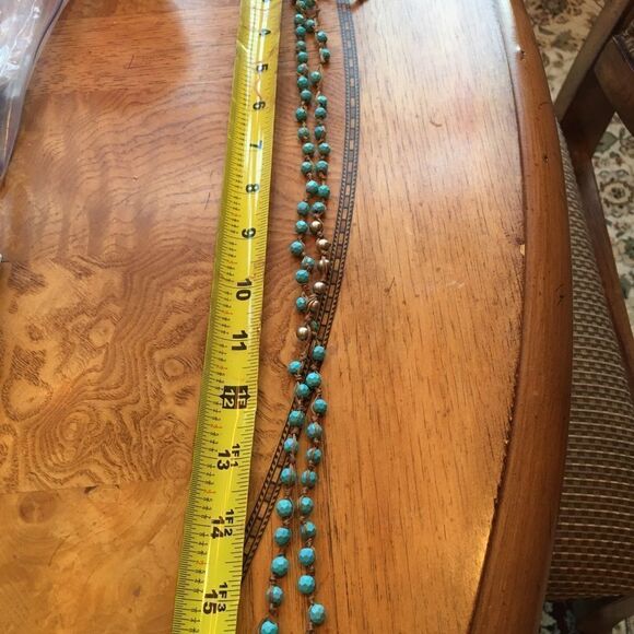 BLUE & Brown Layering Necklace - Picture 3 of 10